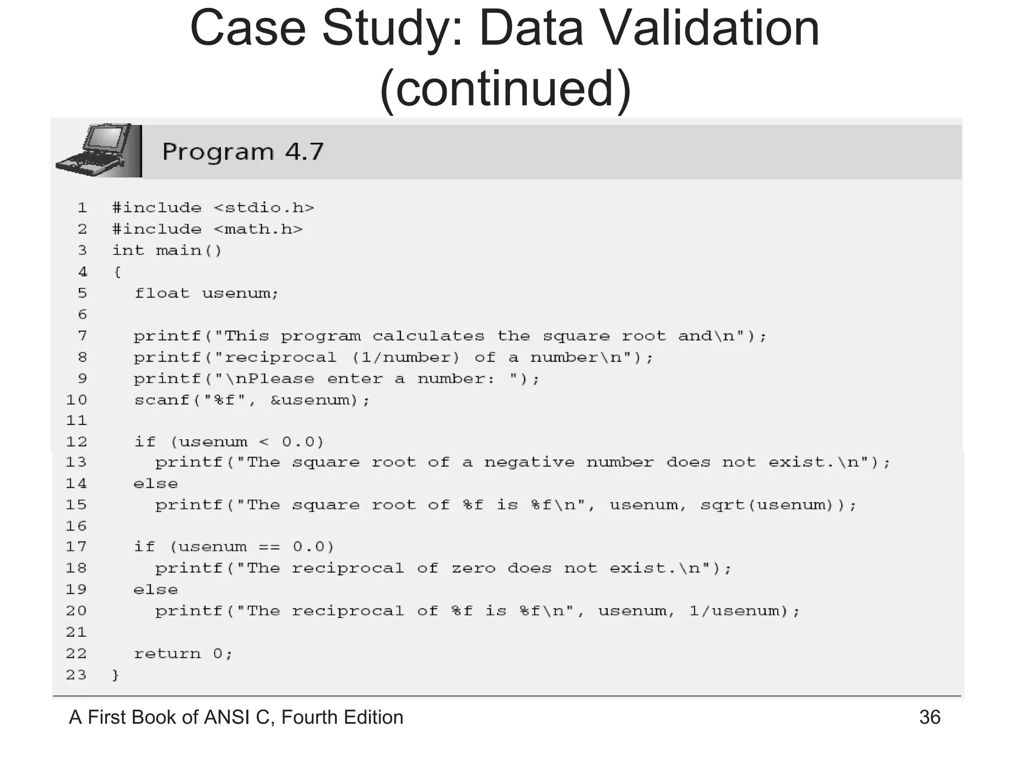 Case Study: Data Validation (continued) 