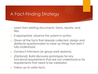 System Analysis Fact Finding Methods | PPTX