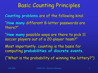 discrete mathematics counting for bachelor in information technology ...