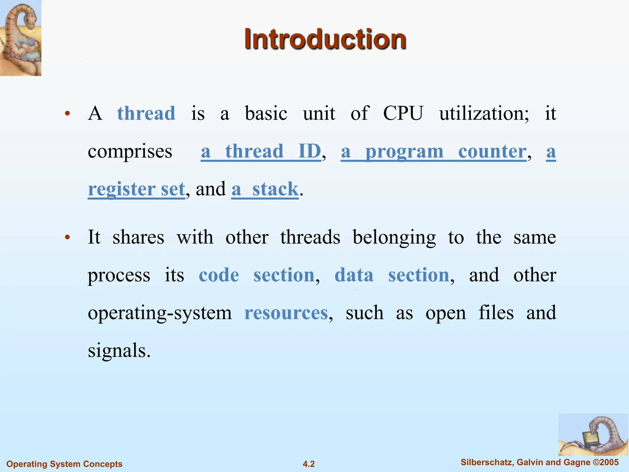 OS-operating systems- ch04 (Threads) ... | PPT