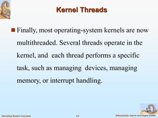 OS-operating systems- ch04 (Threads) ... | PPT