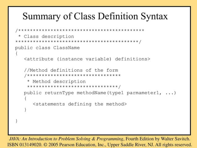 Explain Classes and methods in java (ch04).ppt