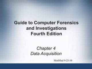 data acquisition in computer forensics and | PPT