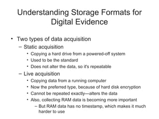 data acquisition in computer forensics and | PPT