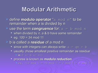 Mod Math Term Definition Geometry ch04_crypotography_william_stallings slides | PPT