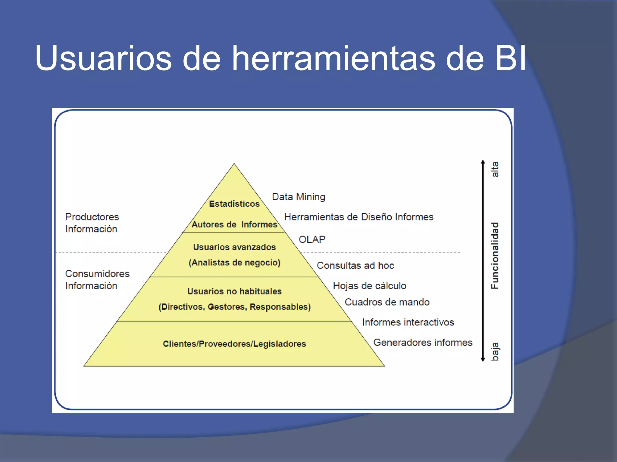Usuarios de herramientas de BI 
 