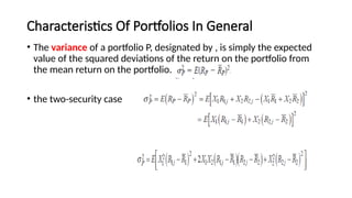 Presentation on chapter 4 F407 Portfolio Management | PPTX