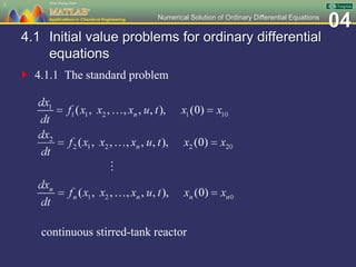 Ch 04 MATLAB Applications in Chemical Engineering_陳奇中教授教學投影片 | PPSX