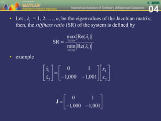 Ch 04 MATLAB Applications in Chemical Engineering_陳奇中教授教學投影片 | PPSX