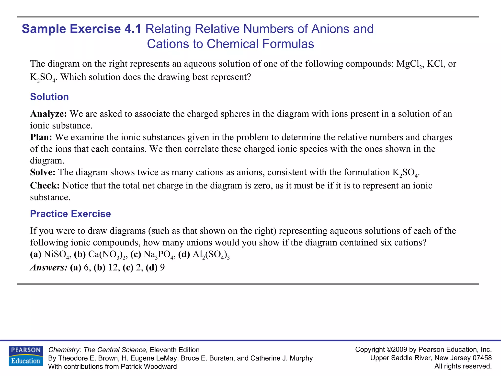 AP Chemistry Chapter 4 Sample Exercise | PPT