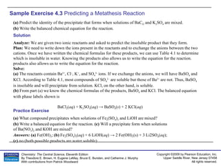 AP Chemistry Chapter 4 Sample Exercise | PPT