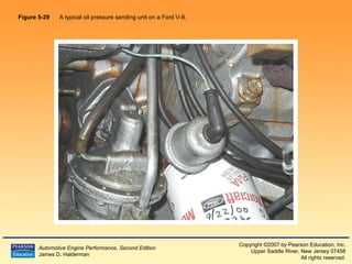 Figure 5-29   A typical oil pressure sending unit on a Ford V-8.  