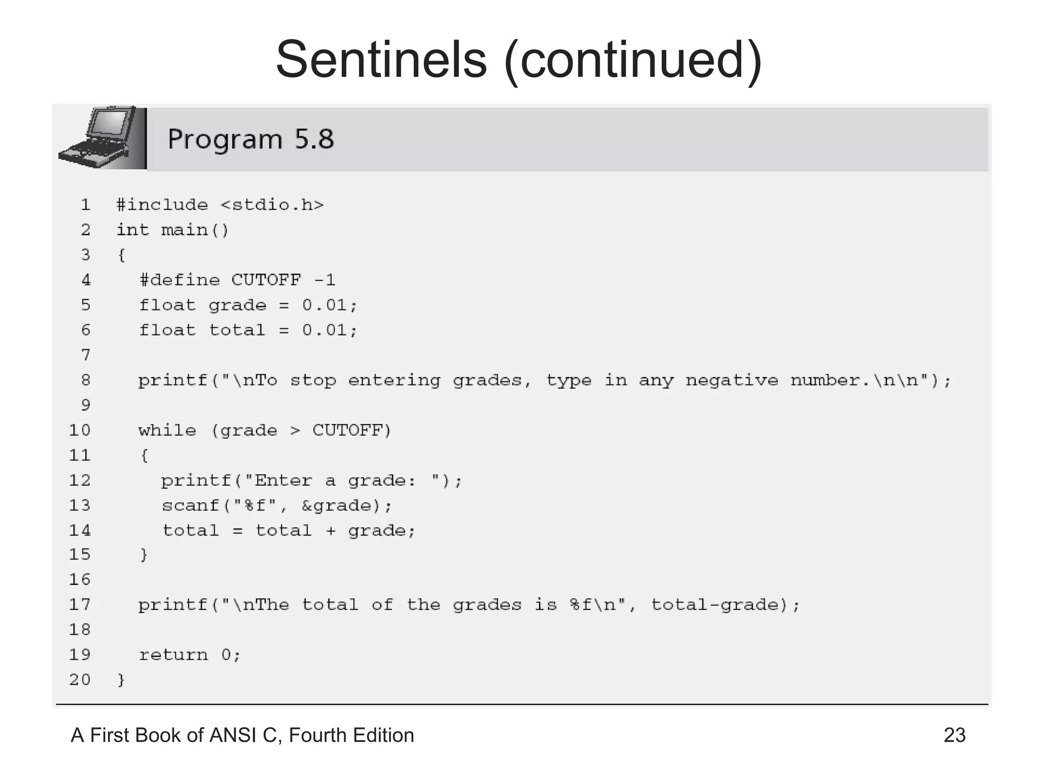 Sentinels (continued) 