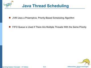 Java Thread Scheduling JVM Uses a Preemptive, Priority-Based Scheduling Algorithm FIFO Queue is Used if There Are Multiple Threads With the Same Priority 