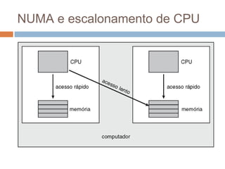 NUMA e escalonamento de CPU
 