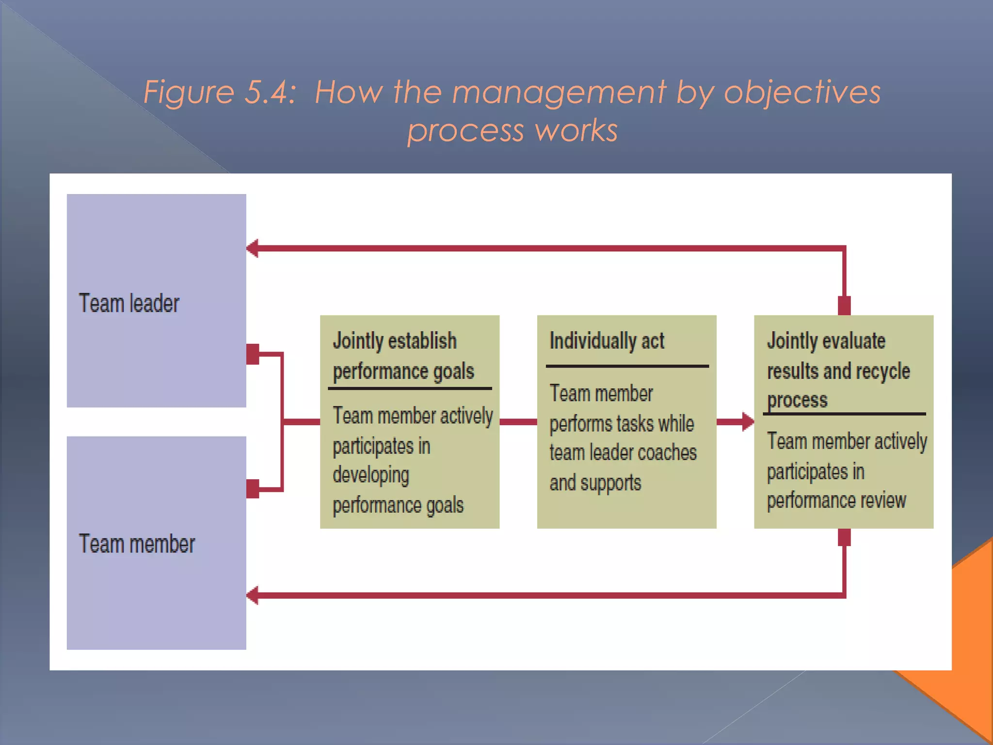 Figure 5.4: How the management by objectives
process works
 