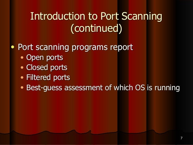 Ch 5: Port Scanning