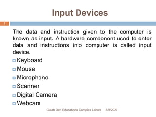 Ch # 05 input and output devices in computer | PPT