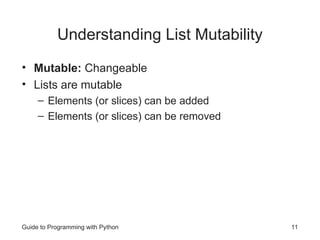 Python Lists and Dictonary. Data Structures | PPT