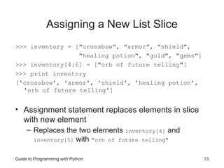 Python Lists and Dictonary. Data Structures | PPT