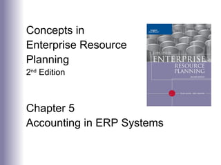 Concepts in
Enterprise Resource
Planning
2nd
Edition
Chapter 5
Accounting in ERP Systems
 