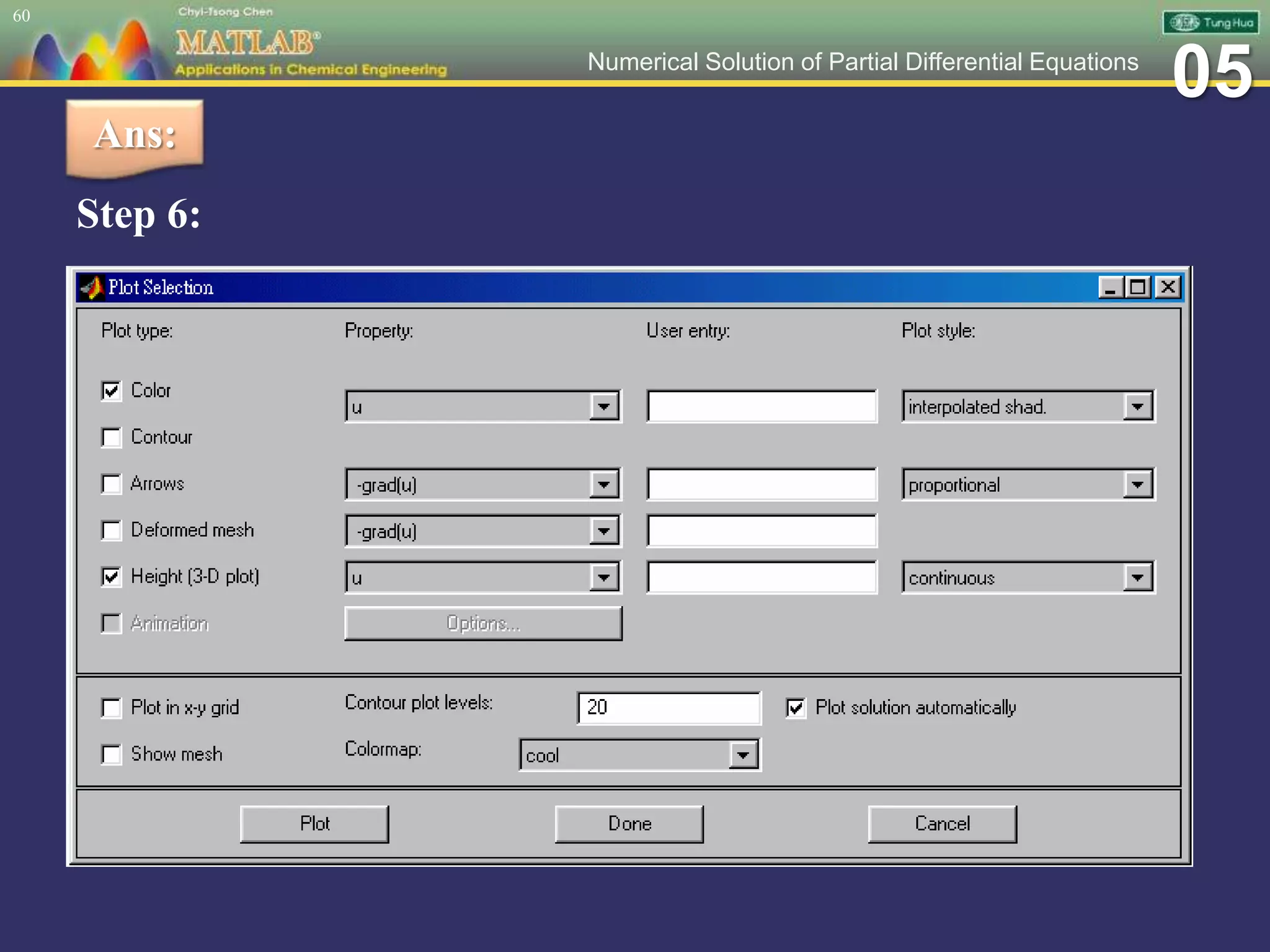 05Numerical Solution of Partial Differential Equations
Step 6:
60
Ans:
 