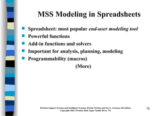 Spreadsheet Modeling Process Data Modeling and Analysis- Overview, goals, and methods | PPT