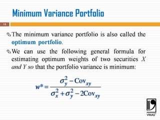 Minimum Variance Portfolio
15
 