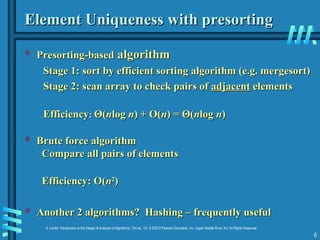 Transform and Conquer Techniques in Algorithm Design and Analysis | PPT