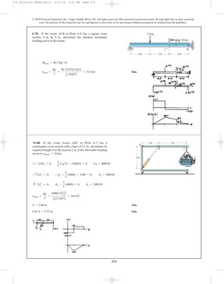 Ch06 07 pure bending transverse shear | PDF