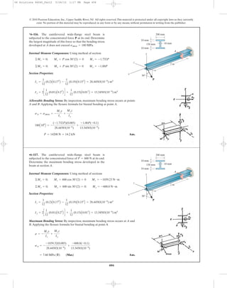 Ch06 07 pure bending transverse shear | PDF