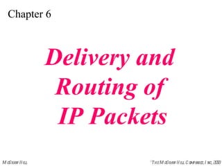 Chapter 6 Delivery and  Routing of  IP Packets 