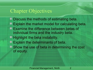 Beta Estimation and The Cost of Equity | PPT