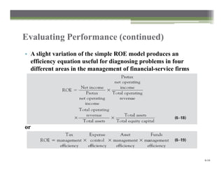 Measuring and Evaluating the Performance of Banks and Their Principal ...