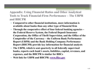 Ubpr Bank Performance Model Example Measuring and Evaluating the Performance of Banks and Their Principal ...