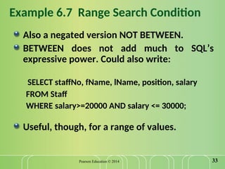 Chapter 6 SQL data manipulation System analysis | PPT