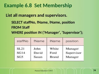 Chapter 6 SQL data manipulation System analysis | PPT