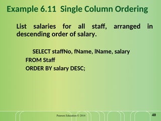 Chapter 6 SQL data manipulation System analysis | PPT