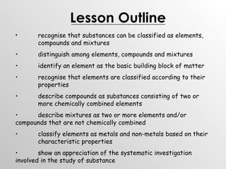 Ch06 elements, compounds & mixtures | PPT