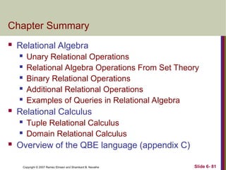 Relations Algebra Non Example ch06-The Relational Algebra and Calculus.ppt