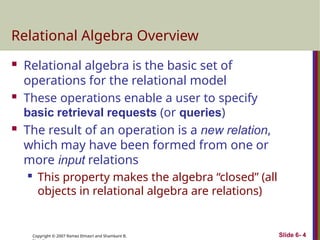 Relational Window ch06-The Relational Algebra and CalcIntroduction. Literature Review ...