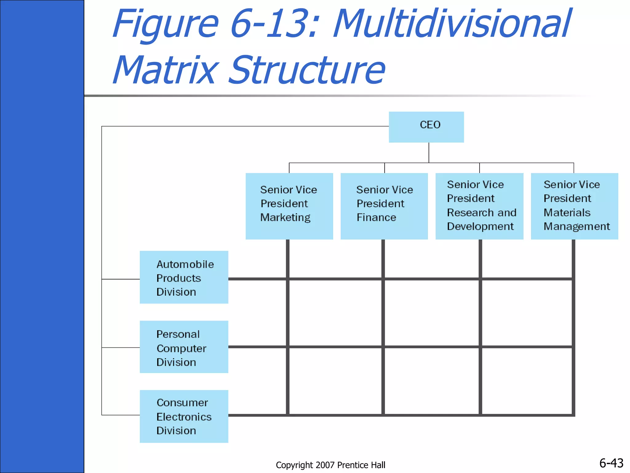 Figure 6-13: Multidivisional Matrix Structure 