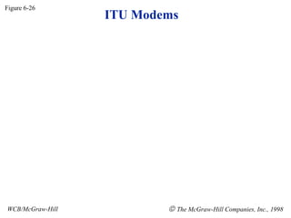 ITU Modems
Figure 6-26
WCB/McGraw-Hill © The McGraw-Hill Companies, Inc., 1998
 