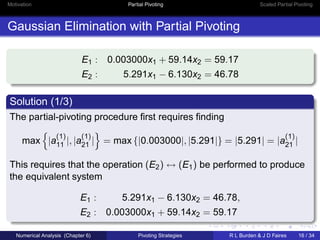 Numerical Method Pivoting Problems solving | PDF