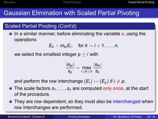 Numerical Method Pivoting Problems solving | PDF