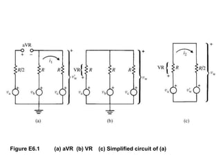 Figure E6.1 (a) aVR (b) VR (c) Simplified circuit of (a)
 