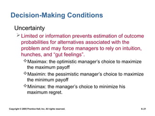 Maximising Choice Ch 06 Decision making Chapter of Management.ppt