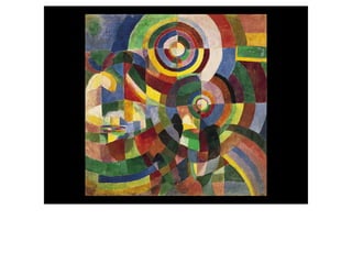 Sonia Delaunay. Prismes Electriques. 1914.
            98 3/8 x 98 3/8 in.
 