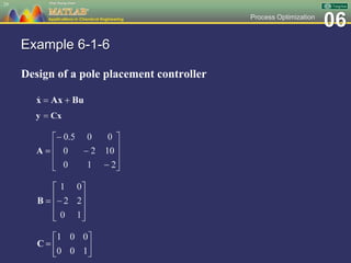 06Process Optimization
Example 6-1-6
Design of a pole placement controller
29
 