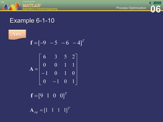 06Process Optimization
Example 6-1-10
66
Ans:
 